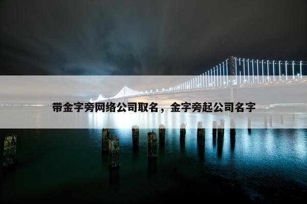 带金字旁网络公司取名，金字旁起公司名字