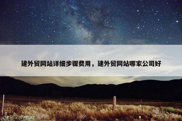 建外贸网站详细步骤费用，建外贸网站哪家公司好