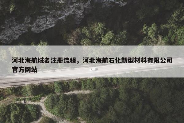 河北海航域名注册流程，河北海航石化新型材料有限公司官方网站