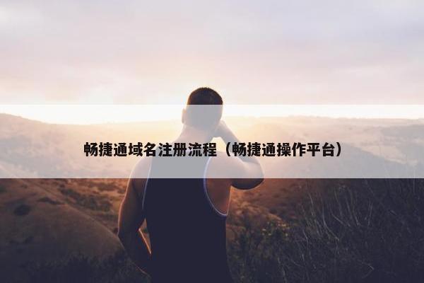 畅捷通域名注册流程（畅捷通操作平台）