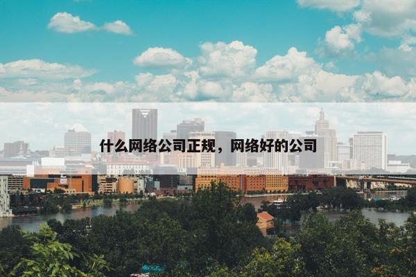 什么网络公司正规，网络好的公司
