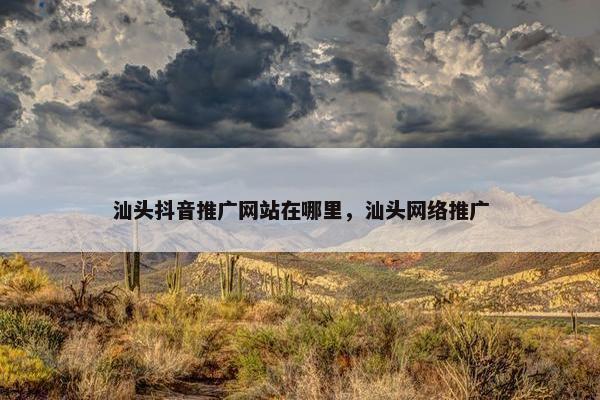 汕头抖音推广网站在哪里，汕头网络推广