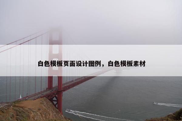 白色模板页面设计图例，白色模板素材