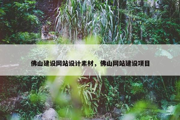 佛山建设网站设计素材，佛山网站建设项目