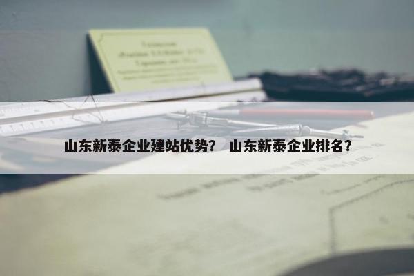 山东新泰企业建站优势？ 山东新泰企业排名？