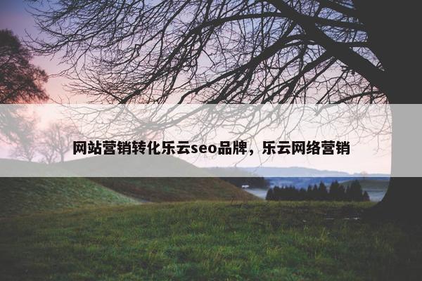 网站营销转化乐云seo品牌，乐云网络营销