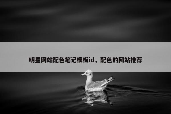 明星网站配色笔记模板id，配色的网站推荐