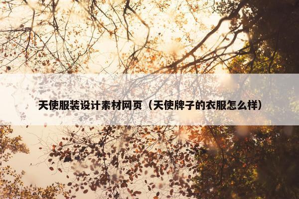 天使服装设计素材网页（天使牌子的衣服怎么样）