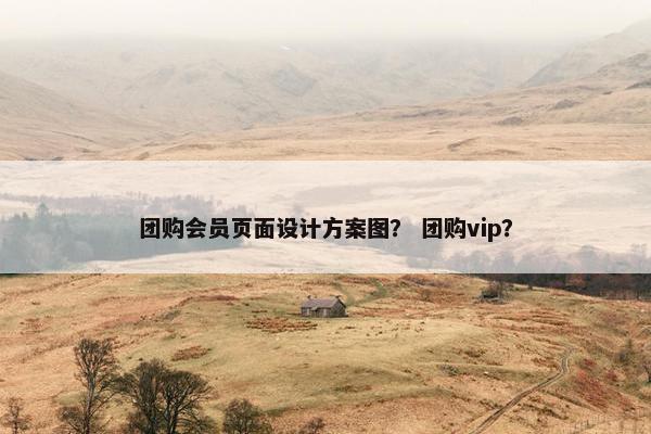 团购会员页面设计方案图？ 团购vip？