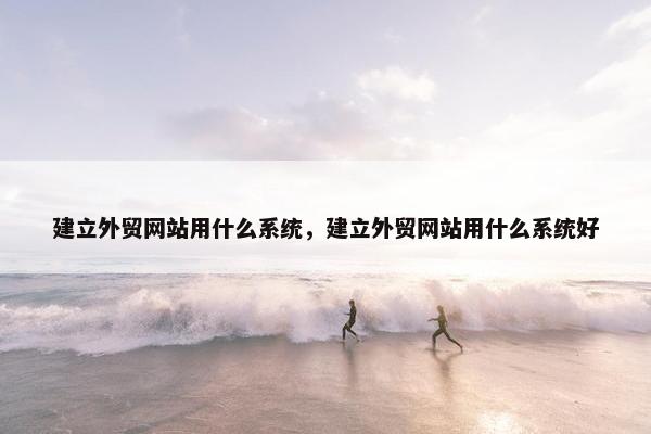建立外贸网站用什么系统，建立外贸网站用什么系统好