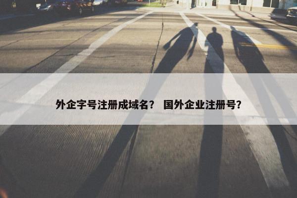 外企字号注册成域名？ 国外企业注册号？