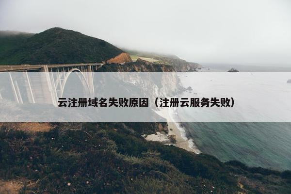 云注册域名失败原因（注册云服务失败）