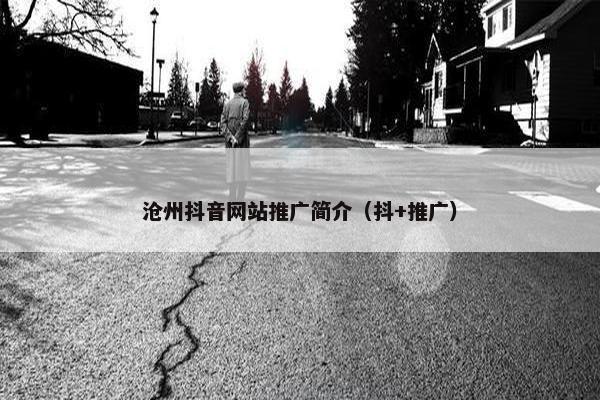 沧州抖音网站推广简介（抖+推广）