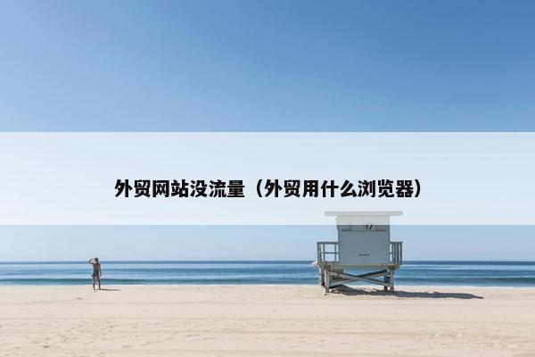 外贸网站没流量（外贸用什么浏览器）