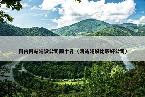 国内网站建设公司前十名（网站建设比较好公司）