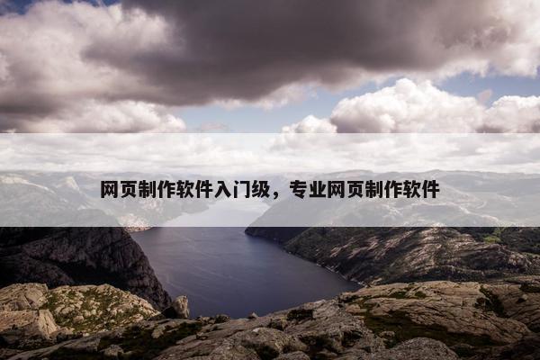 网页制作软件入门级，专业网页制作软件