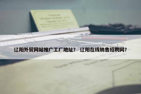 辽阳外贸网站推广工厂地址？ 辽阳在线销售招聘网？