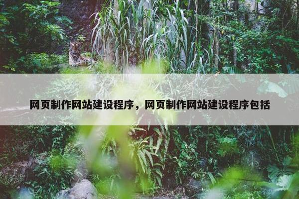 网页制作网站建设程序，网页制作网站建设程序包括