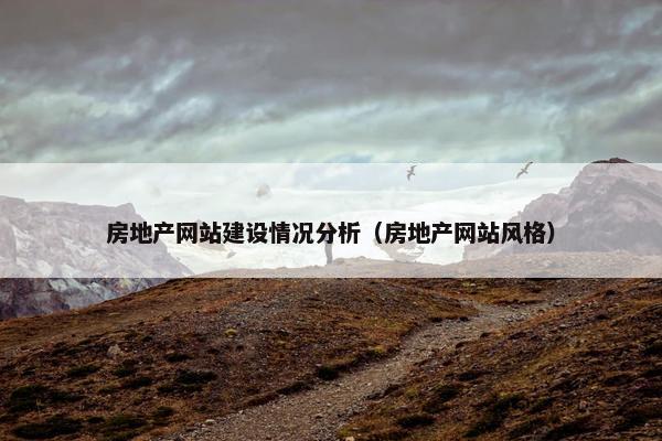 房地产网站建设情况分析（房地产网站风格）