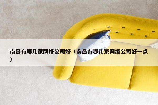 南昌有哪几家网络公司好（南昌有哪几家网络公司好一点）