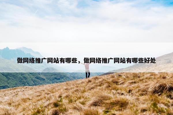 做网络推广网站有哪些，做网络推广网站有哪些好处