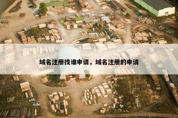 域名注册找谁申请，域名注册的申请