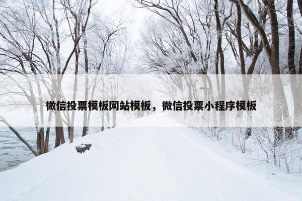 微信投票模板网站模板，微信投票小程序模板