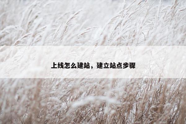 上线怎么建站，建立站点步骤
