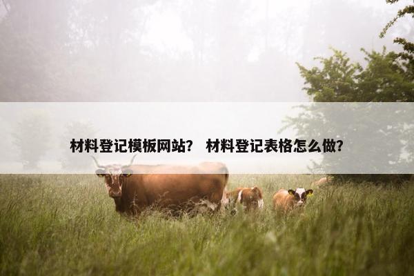 材料登记模板网站？ 材料登记表格怎么做？