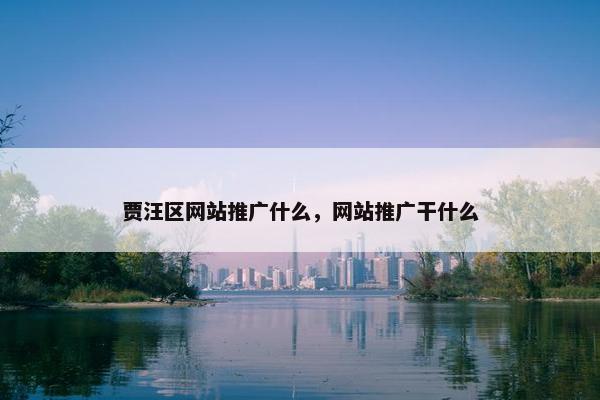 贾汪区网站推广什么，网站推广干什么