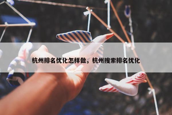 杭州排名优化怎样做，杭州搜索排名优化