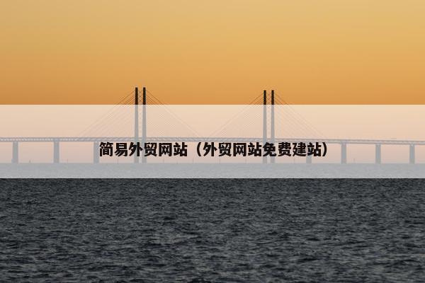 简易外贸网站（外贸网站免费建站）