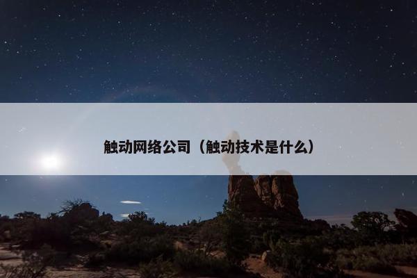 触动网络公司（触动技术是什么）