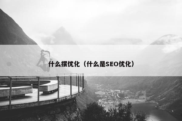 什么摆优化（什么是SEO优化）