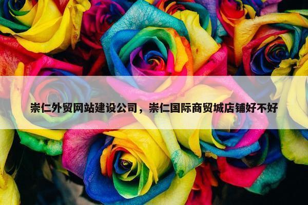 崇仁外贸网站建设公司，崇仁国际商贸城店铺好不好