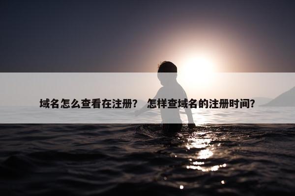域名怎么查看在注册？ 怎样查域名的注册时间？