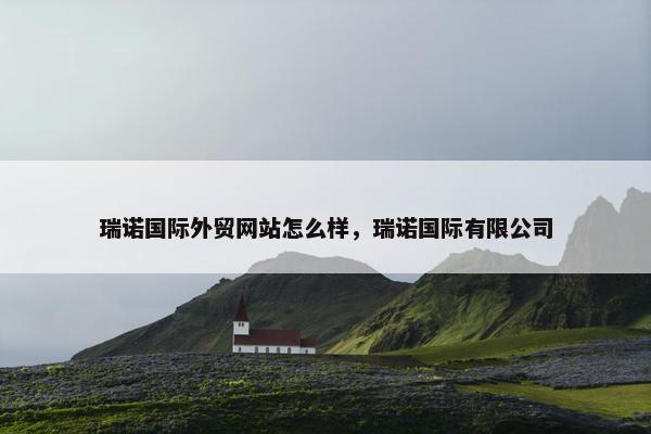 瑞诺国际外贸网站怎么样，瑞诺国际有限公司