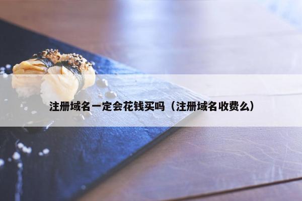 注册域名一定会花钱买吗（注册域名收费么）