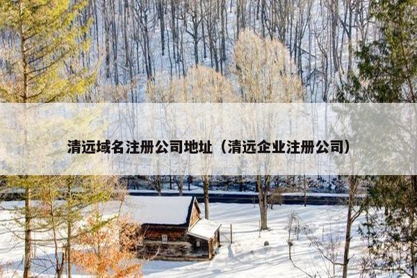 清远域名注册公司地址（清远企业注册公司）