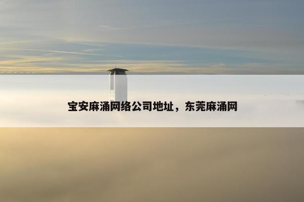 宝安麻涌网络公司地址，东莞麻涌网