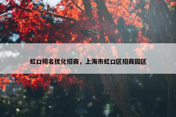 虹口排名优化招商，上海市虹口区招商园区