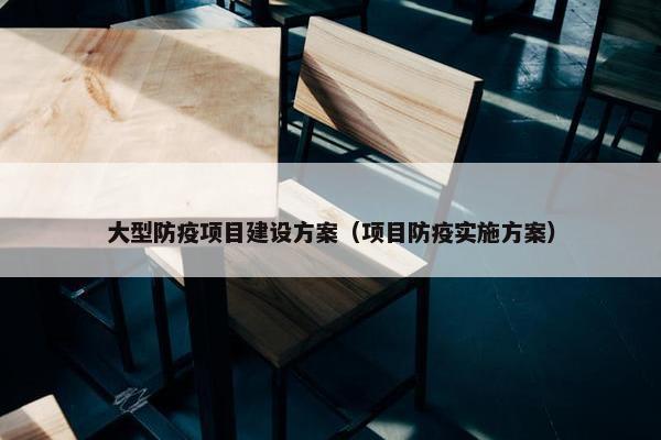 大型防疫项目建设方案（项目防疫实施方案）