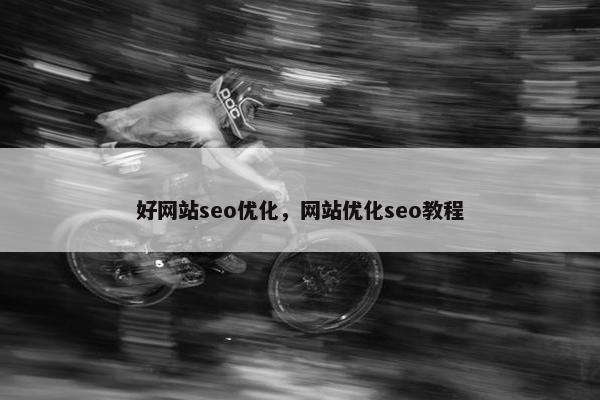 好网站seo优化，网站优化seo教程