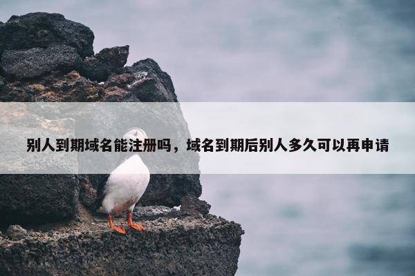 别人到期域名能注册吗，域名到期后别人多久可以再申请