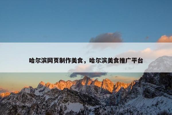 哈尔滨网页制作美食，哈尔滨美食推广平台