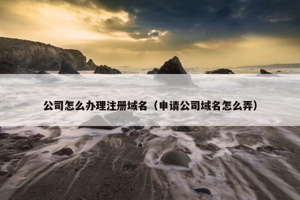 公司怎么办理注册域名（申请公司域名怎么弄）