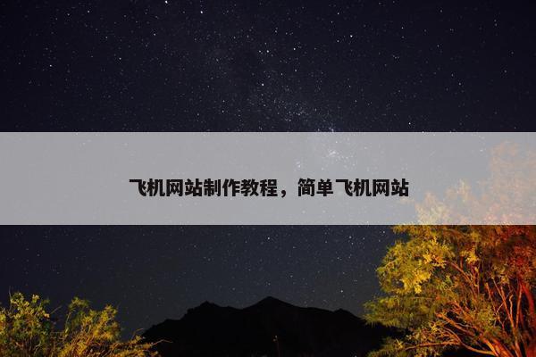 飞机网站制作教程，简单飞机网站
