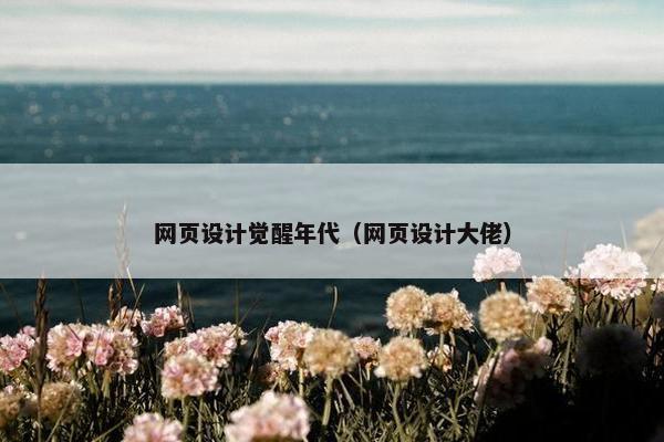 网页设计觉醒年代（网页设计大佬）