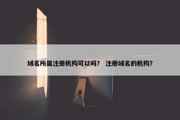 域名所属注册机构可以吗？ 注册域名的机构？