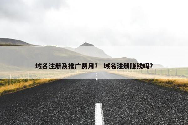 域名注册及推广费用？ 域名注册赚钱吗？